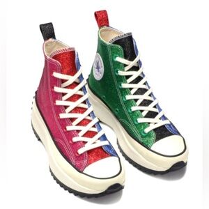 CONVERSE x J.W. ANDERSON Run Star Hike Colorful Glitter Platforms Size 10.5 NWOB
